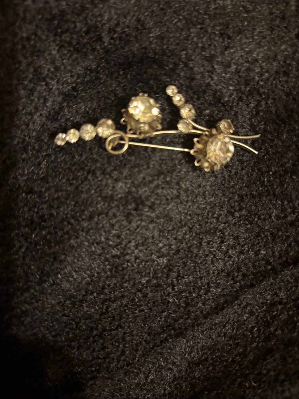 Vintage Austrian Clear Crystal estate Brooch